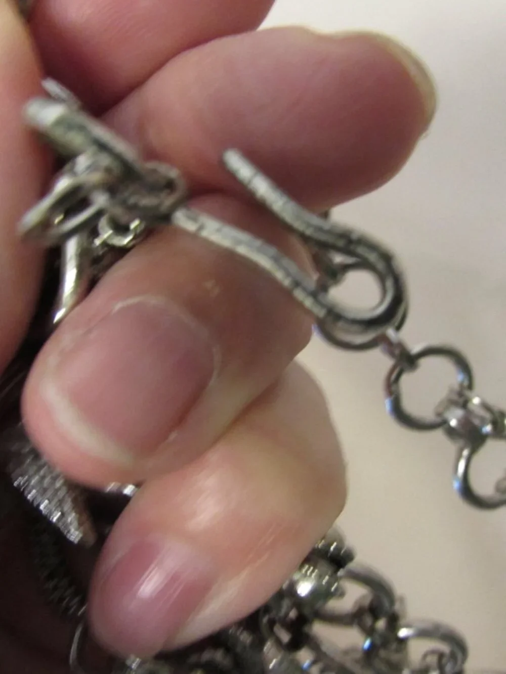 Vintage Stars & Bells Dangling Charms Silver Belly Dancer Chain Belt 37”